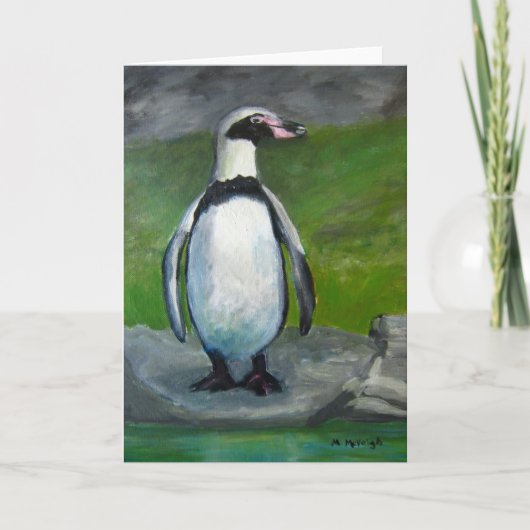 Wenskaart van de pinguïn kaart (Voorkant)