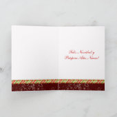 Wenskaart van de poinsettia het Spaanse Kerstmis Feestdagen Kaart (Binnen)