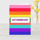Wenskaart van de Regenboogstrips Kaart (Gele Bloem)