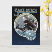Wenskaart van de ruimtecatrouille kaart (Gele Bloem)