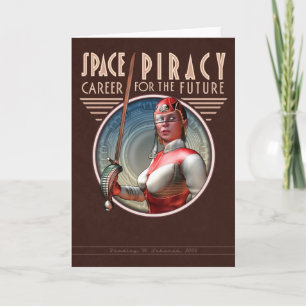 Wenskaart van de ruimtepiraterij kaart
