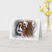 Wenskaart van de Siberische tijger Kaart (Gele Bloem)