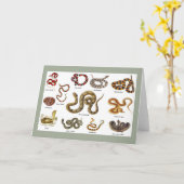 Wenskaart van de slang kaart (Gele Bloem)