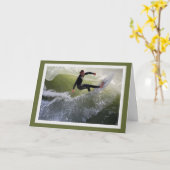 Wenskaart van de surfer van Californië Kaart (Gele Bloem)