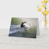 Wenskaart van de surfer van Californië Kaart (Gele Bloem)