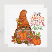 Wenskaart van de Thanksgiving van Gnoome Notitiekaartje (Voorkant / Achterkant)