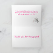 Wenskaart van de theepot van de Droom" ~ "het Bedankkaart (Binnen)