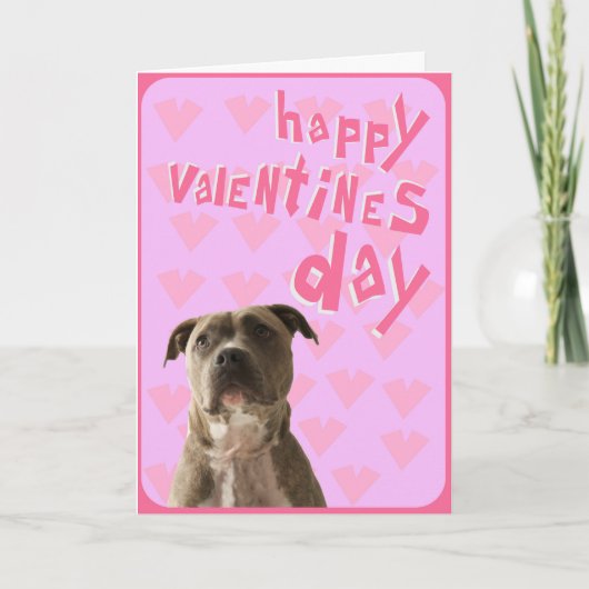 Wenskaart van de Valentijnsdag van de Hond van de Feestdagen Kaart (Voorkant)