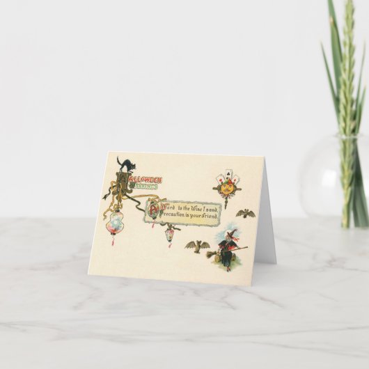  Wenskaart van de  van de Waarschuwing Kaart (Voorkant)