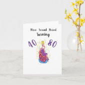 Wenskaart van de verjaardag : 80ste kaart (Gele Bloem)