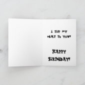 Wenskaart van de Verjaardag van de Kat van de Kaart (Binnen)