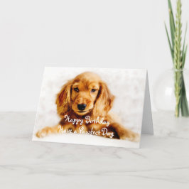 Wenskaart van de Verjaardag van het Puppy van de Kaart
