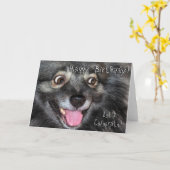Wenskaart van de Verjaardag van Keeshond het Kaart (Gele Bloem)