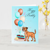 Wenskaart van de Verjaardag van Terrier van de Kaart (Gele Bloem)