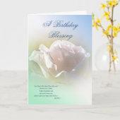 Wenskaart van de verjaardagszegen kaart (Gele Bloem)