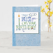 Wenskaart van de Verjaardagszegeningen Kaart (Gele Bloem)
