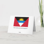 wenskaart van de vlag van antigua en barbuda feestdagen kaart (Achterkant)