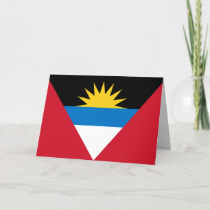 wenskaart van de vlag van antigua en barbuda feestdagen kaart