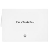 Wenskaart van de vlag van Puerto Rico (Achterkant Horizontaal)