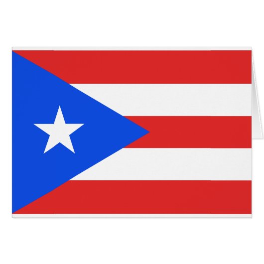 Wenskaart van de vlag van Puerto Rico (Voorkant Horizontaal)