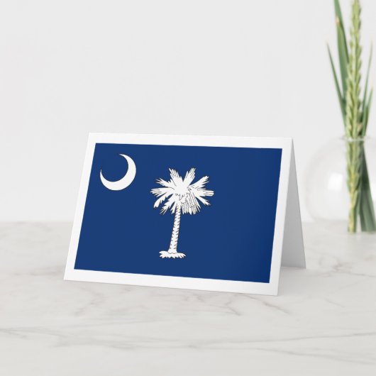 Wenskaart van de vlag van South Carolina Kaart (Voorkant)