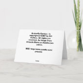 Wenskaart van de vlinder kaart (Achterkant)