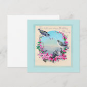  Wenskaart van de vogelstand en de bloemen Notitiekaartje (Voorkant / Achterkant)