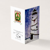 Wenskaart van de vuurtoren van de Kaapverdische Ho Kaart (Buitenkant)