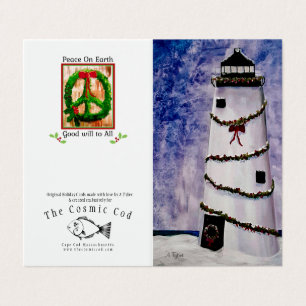 Wenskaart van de vuurtoren van de Kaapverdische Ho Kaart