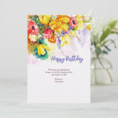 Wenskaart van de Waterverf op de geboorte Aankondiging (Staand voorkant)