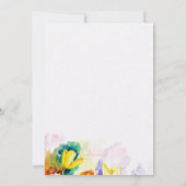 Wenskaart van de Waterverf op de geboorte Aankondiging (Achterkant)