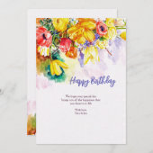 Wenskaart van de Waterverf op de geboorte Aankondiging (Voorkant / Achterkant)