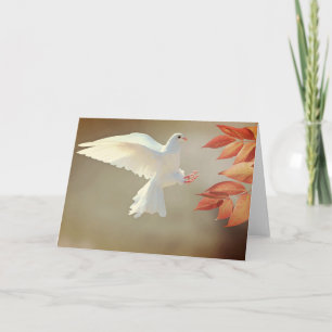 Wenskaart van de witte duif kaart