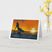 Wenskaart van de zeemeerminnen van Moyer Kaart (Gele Bloem)