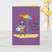 Wenskaart van de zomervakantie kaart (Gele Bloem)