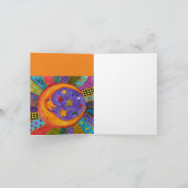 Wenskaart van de zon, van de maan en van de sterre notitiekaartje (Binnen)