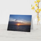 Wenskaart van de Zonsondergang van Aruba het Kaart (Gele Bloem)