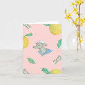 Wenskaart van de zoudhondzomer kaart (Gele Bloem)