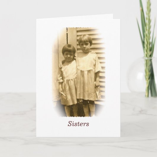Wenskaart van de zusters kaart (Voorkant)