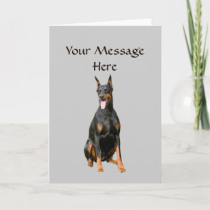 Wenskaart van Doberman Pinscher Feestdagen Kaart