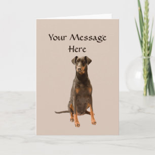 Wenskaart van Doberman Pinscher Feestdagen Kaart