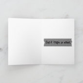 Wenskaart van ducttape feestdagen kaart (Binnen)