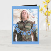 Wenskaart van een mannelijk persoon kaart (Gele Bloem)