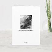 wenskaart van een treinwrak feestdagen kaart (Achterkant)