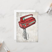 Wenskaart van elektrische handmixer kaart (Voorkant / Achterkant in situ)