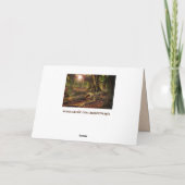 wenskaart van elfin kaart (Achterkant)