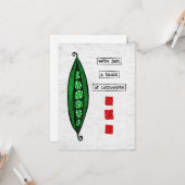 Wenskaart van erwten - Funny Vegetable - Introvert Kaart (Voorkant / Achterkant in situ)