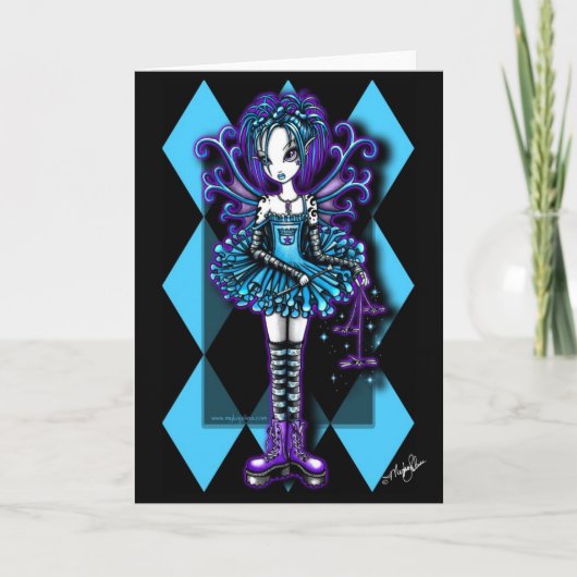 Wenskaart van Fae van de Libel van de "pijper" het Kaart (Voorkant)