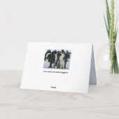 wenskaart van familiemperor pinguïns feestdagen kaart (Achterkant)