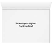 Wenskaart van filosofische schuimkikkers (Binenzijde Horizontaal (Onderkant))